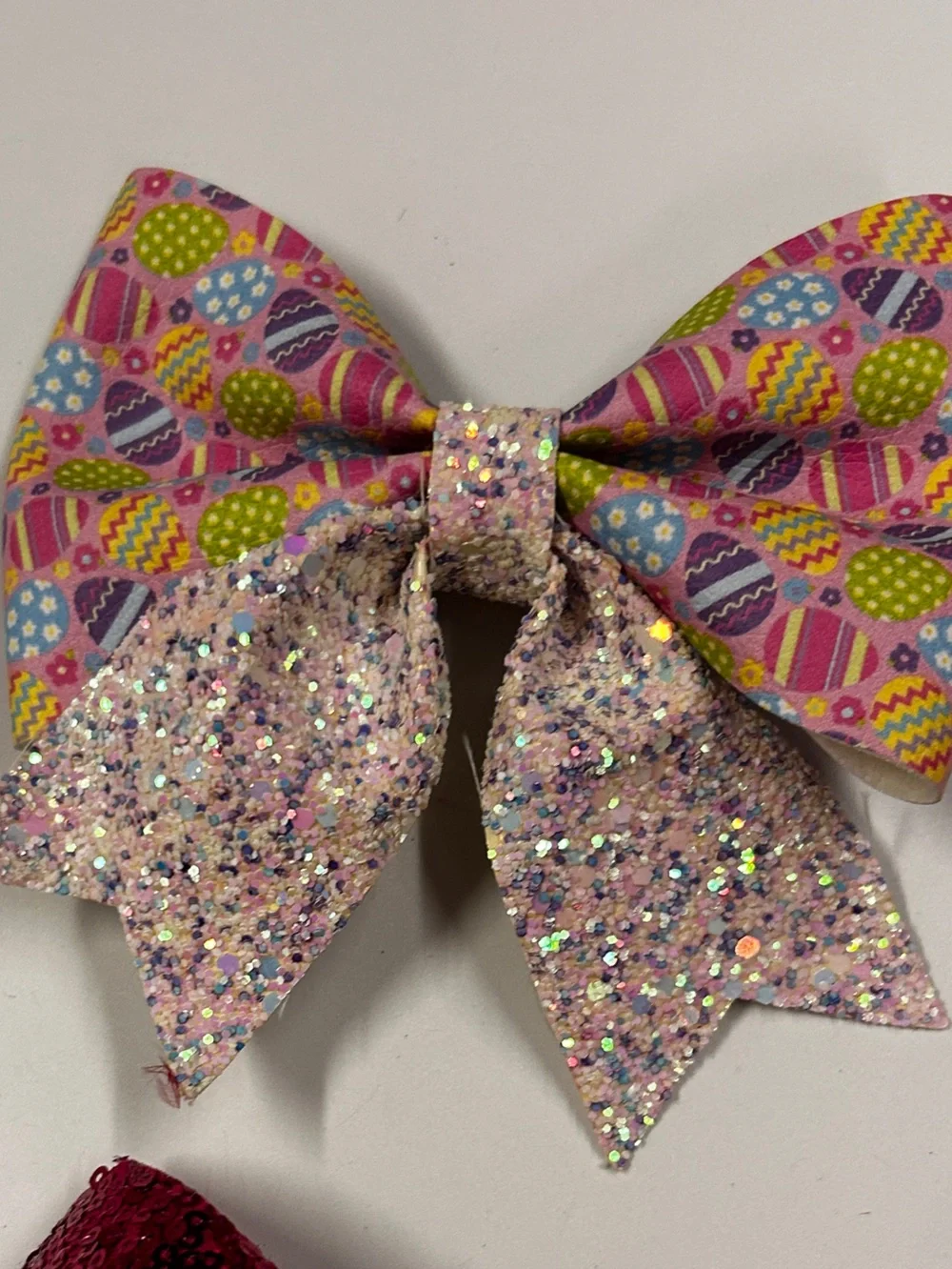 7 Kids Sequin & Glitter Bow Hair Clips - Multicolor